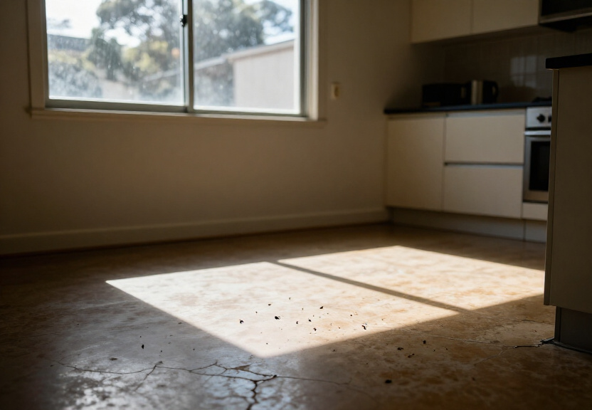 Cockroach infestation in a Carss Park kitchen before treatment